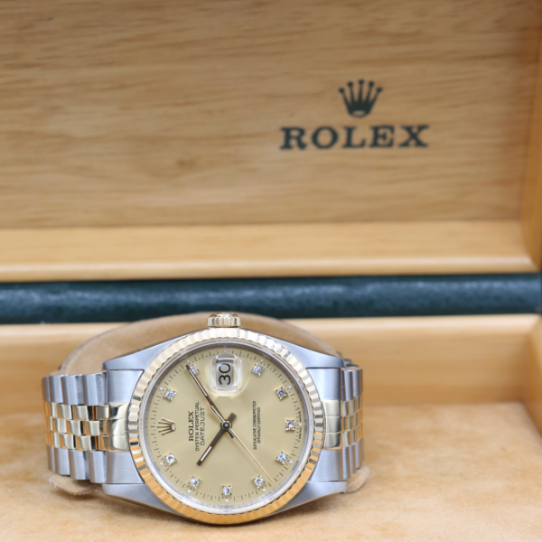 Rolex 16233 Champagne Diamond DATEJUST 36 36mm 1993