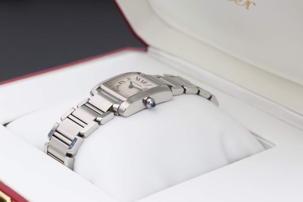Cartier 2384 White Roman TANK FRANÇAISE 20mm