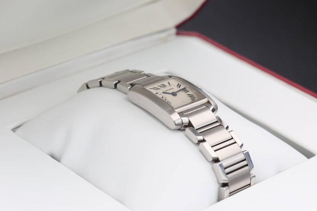 Cartier 2384 White Roman TANK FRANÇAISE 20mm