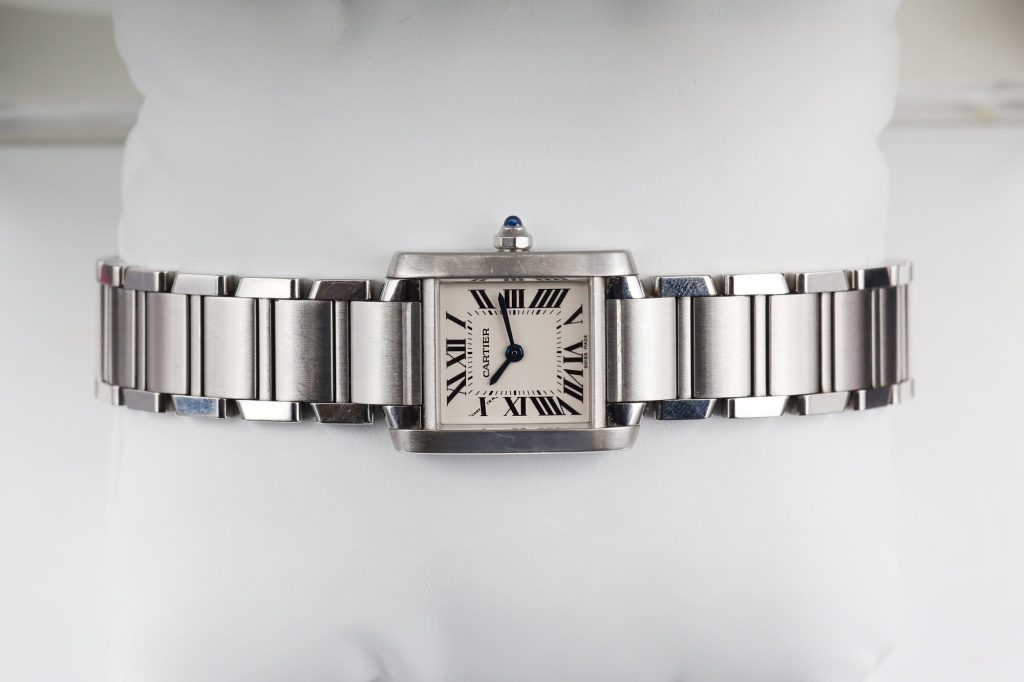 Cartier 2384 White Roman TANK FRANÇAISE 20mm