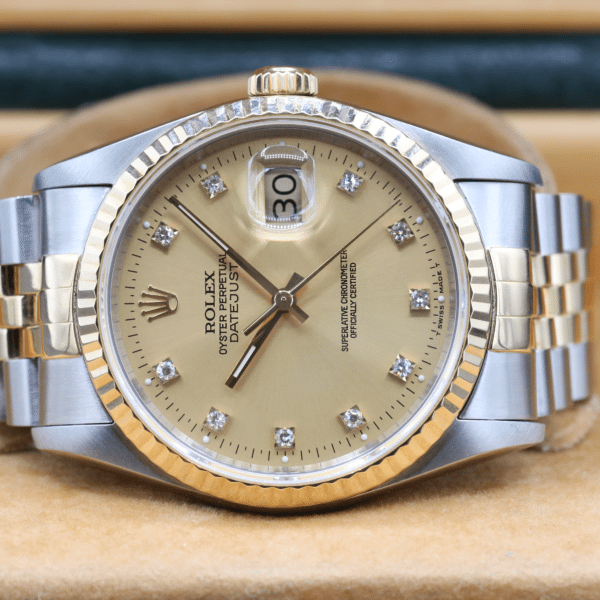 Rolex 16233 Champagne Diamond DATEJUST 36 36mm 1993