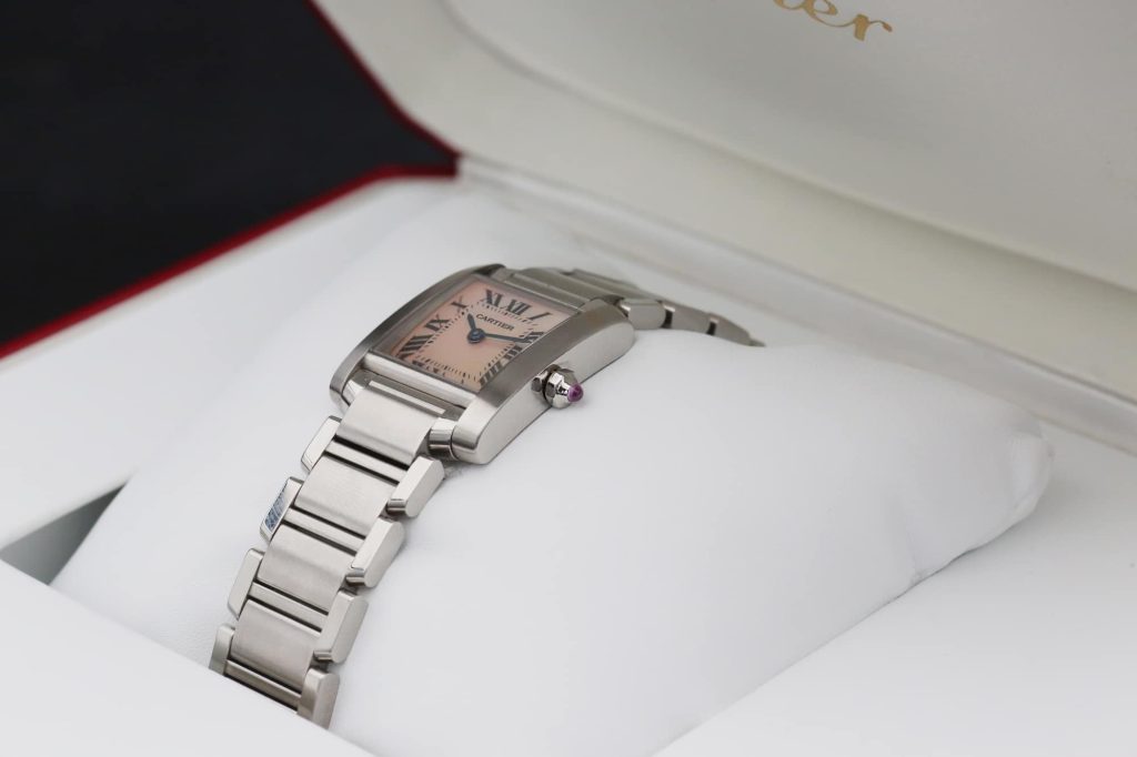Cartier Ladies Tank Pink Mop 2384 26mm