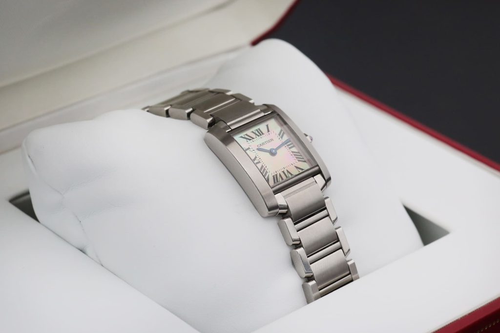 Cartier Ladies Tank Pink Mop 2384 26mm
