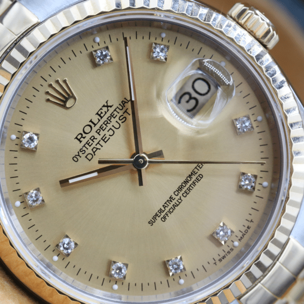 Rolex 16233 Champagne Diamond DATEJUST 36 36mm 1993