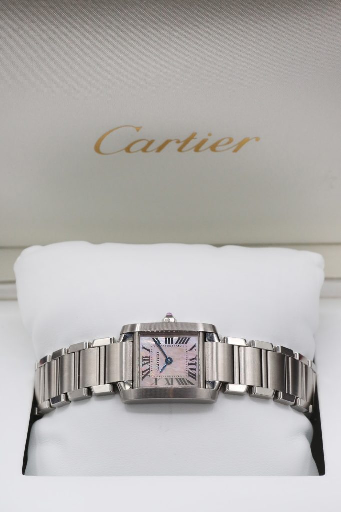 Cartier Ladies Tank Pink Mop 2384 26mm