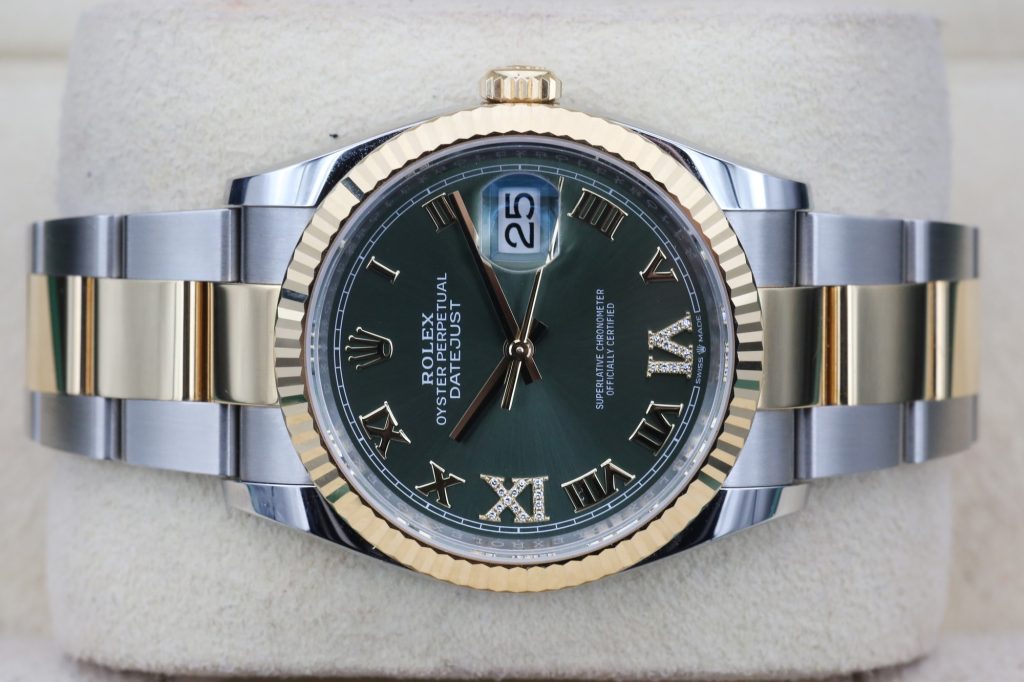 Rolex 126233 Green Roman DATEJUST  36mm 2023 Diamond 6 & 9