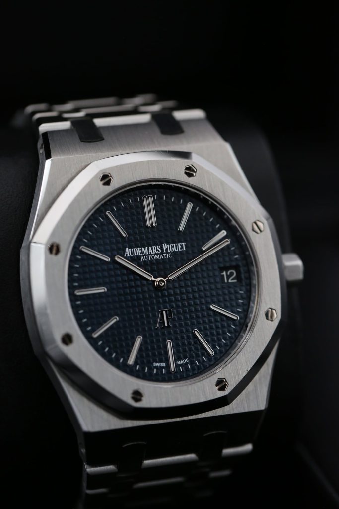 Audemars Piguet 15202ST.OO.1240ST.01.A Blue ROYAL OAK  39mm 2017 Ultra Thin Jumbo