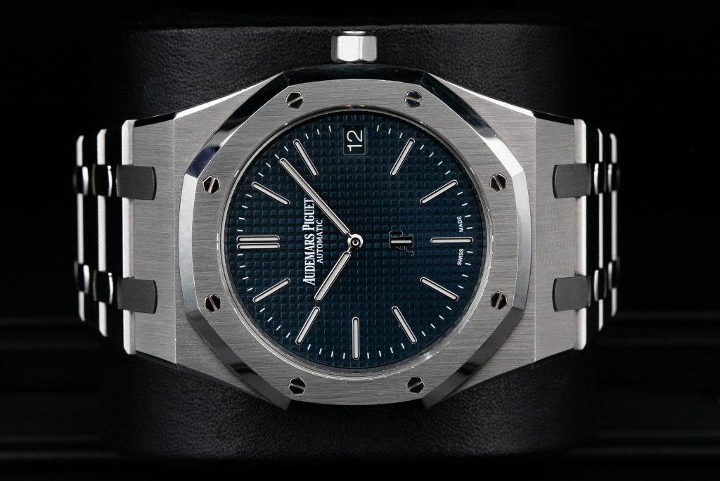 Audemars Piguet 15202ST.OO.1240ST.01.A Blue ROYAL OAK  39mm 2017 Ultra Thin Jumbo