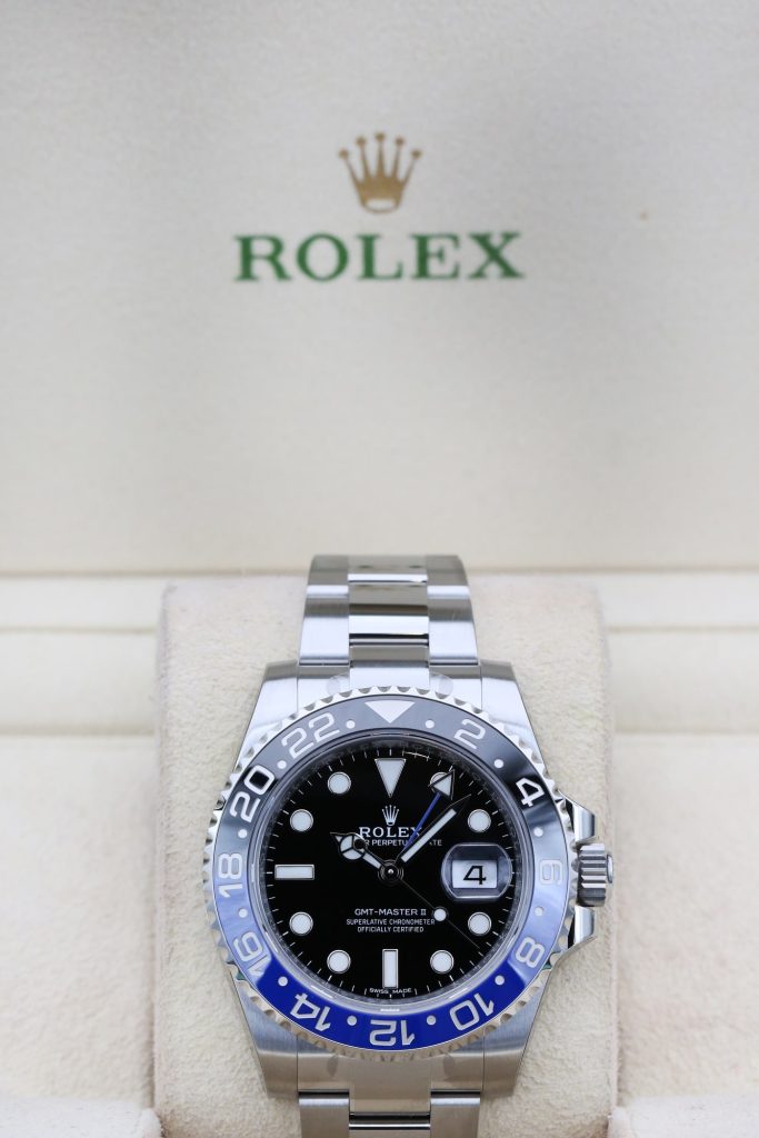 Rolex 116710BLNR Black GMT MASTER 2 40mm 2018 Batman "full Stickers"