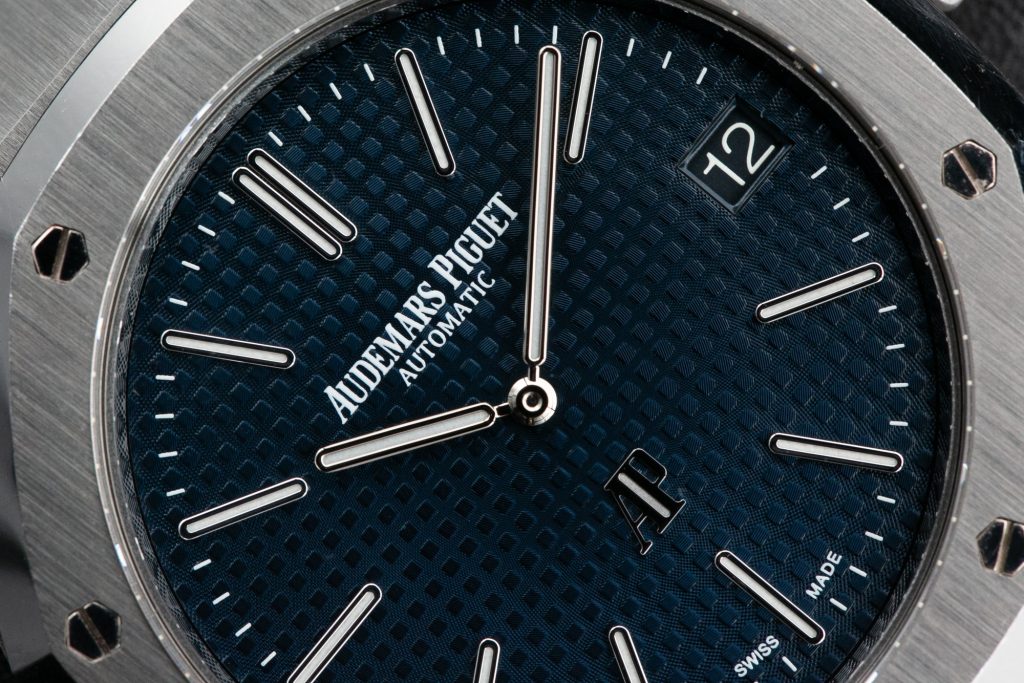 Audemars Piguet 15202ST.OO.1240ST.01.A Blue ROYAL OAK  39mm 2017 Ultra Thin Jumbo