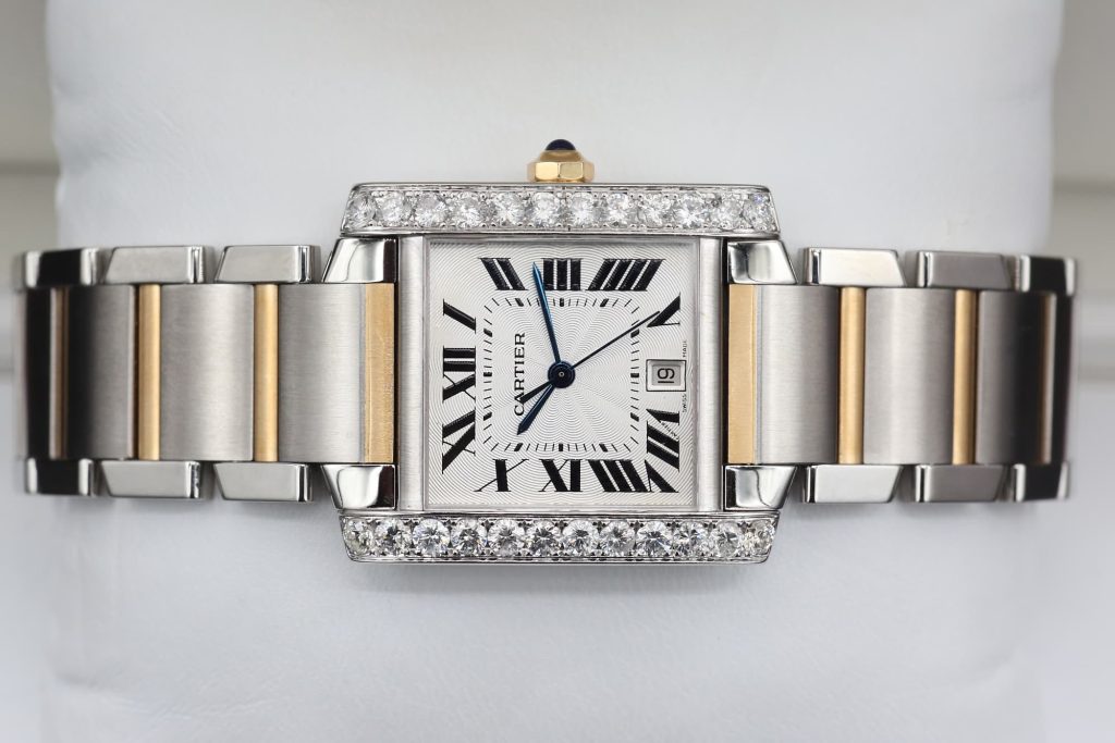Cartier W5 100504 White TANK FRANCAISE  32mm 2007