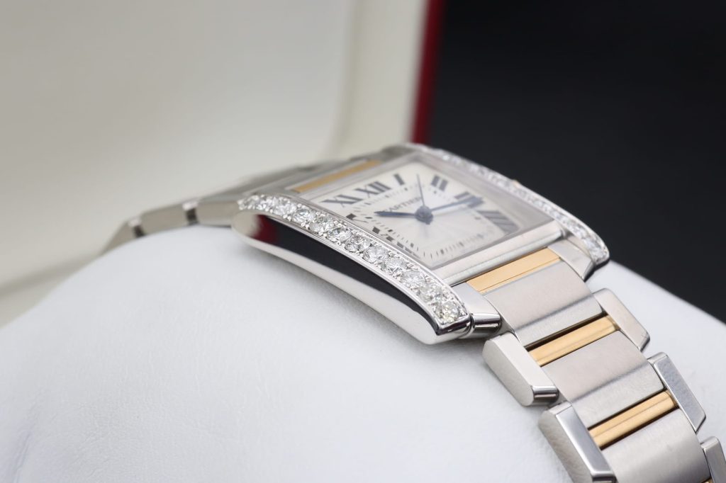 Cartier W5 100504 White TANK FRANCAISE  32mm 2007