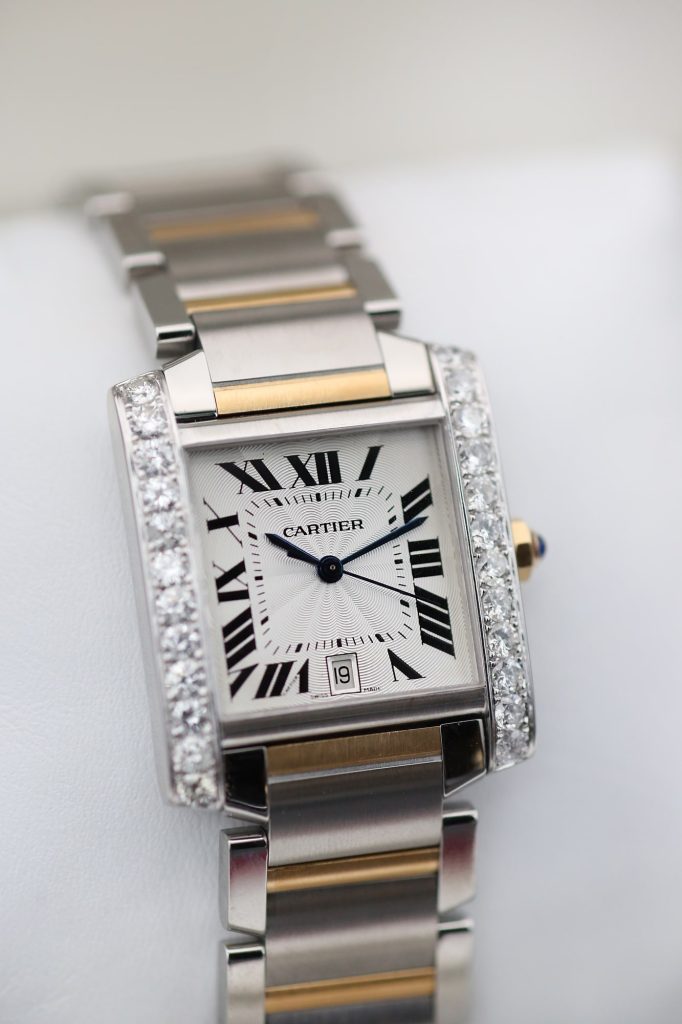 Cartier W5 100504 White TANK FRANCAISE  32mm 2007