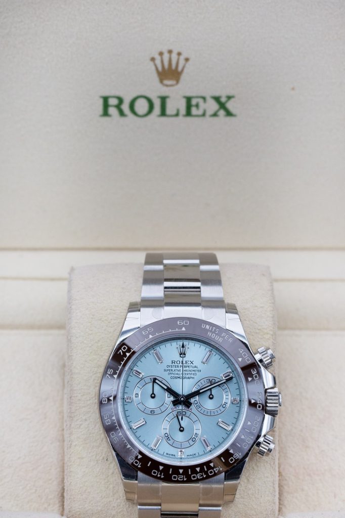 Rolex Daytona Ice Blue Baguette 116506 40mm 2020 "full Factory Stickers"