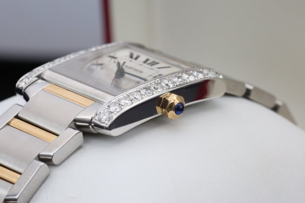 Cartier W5 100504 White TANK FRANCAISE  32mm 2007