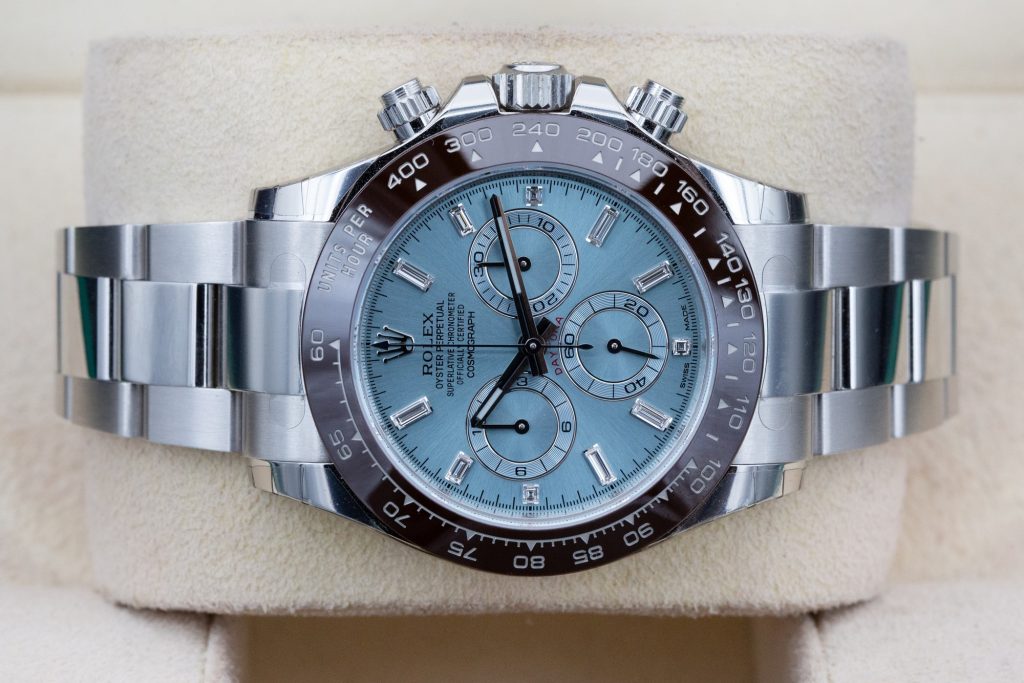 Rolex Daytona Ice Blue Baguette 116506 40mm 2020 "full Factory Stickers"