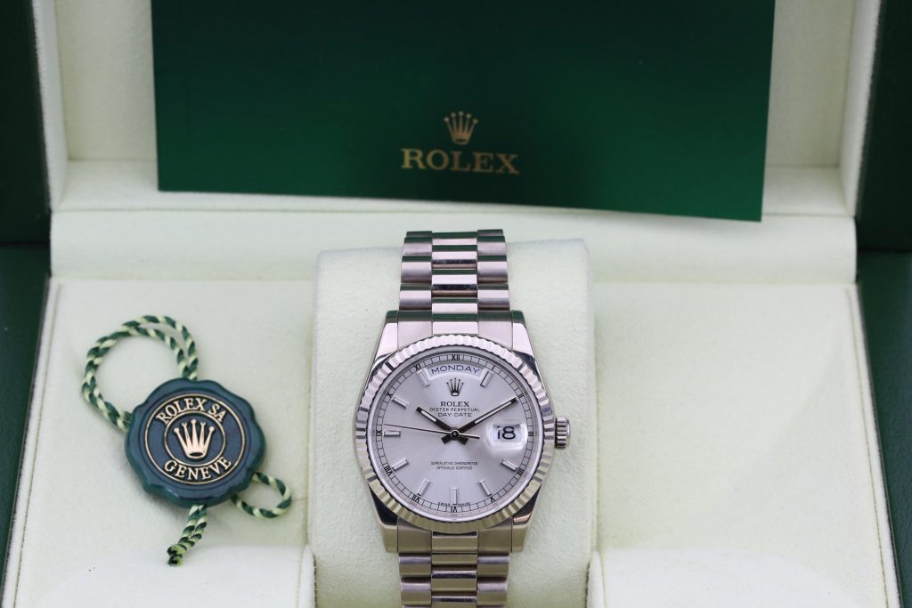 Rolex 118239 Silver DAYDATE  36mm 2005