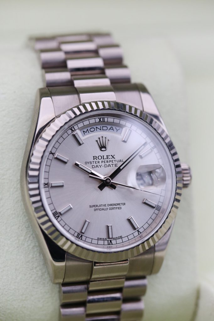 Rolex 118239 Silver DAYDATE  36mm 2005