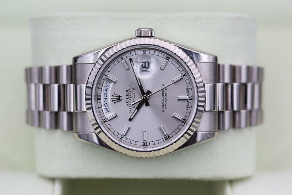 Rolex 118239 Silver DAYDATE  36mm 2005