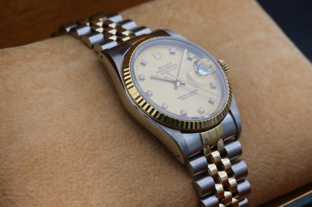 Rolex Datejust Champagne Diamond Dial 16233 36mm 1988