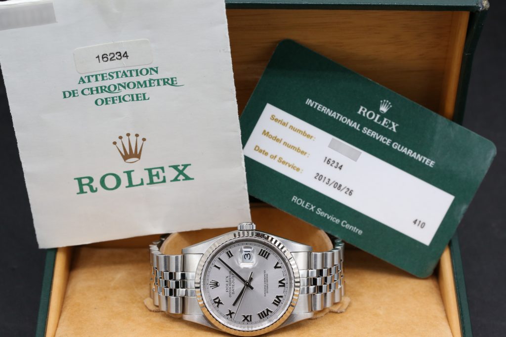 Rolex 16234 Silver DATEJUST 36mm 2002