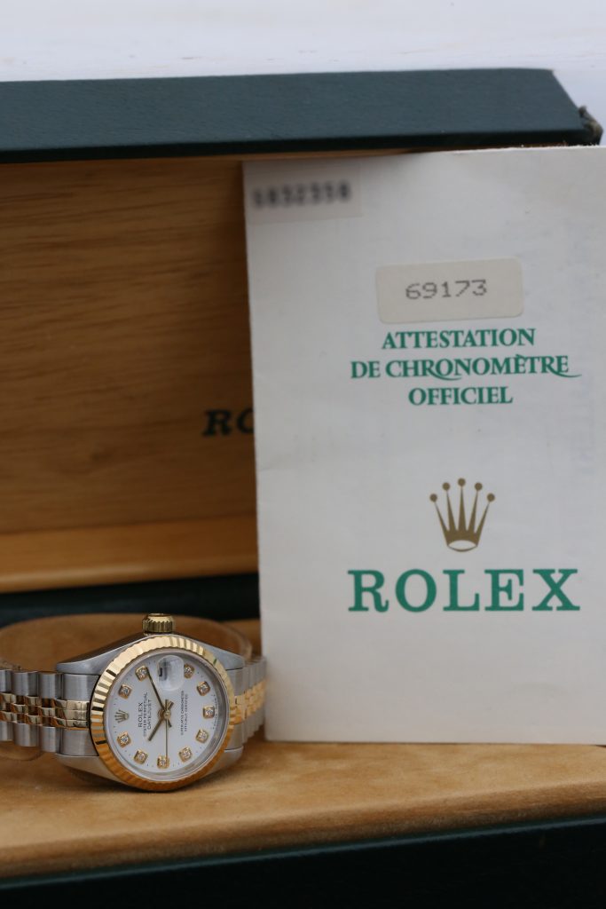 Rolex 69173 White Diamond DATE JUST 26mm 1995