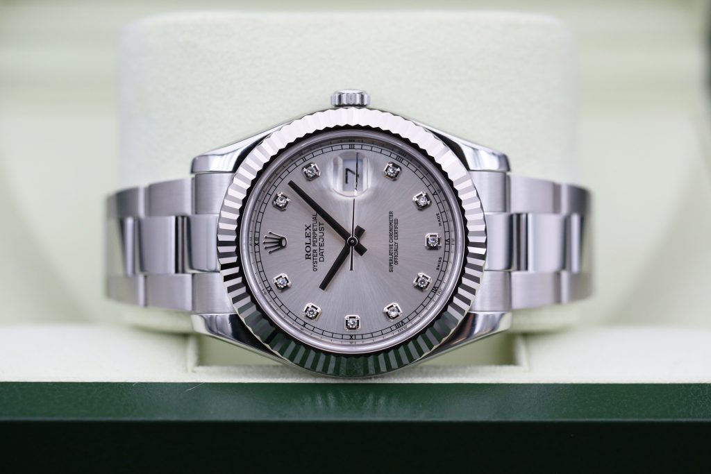 Rolex 116334 Silver Diamond DATEJUST II 41mm 2010