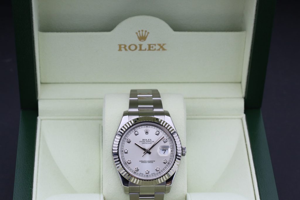 Rolex 116334 Silver Diamond DATEJUST II 41mm 2010