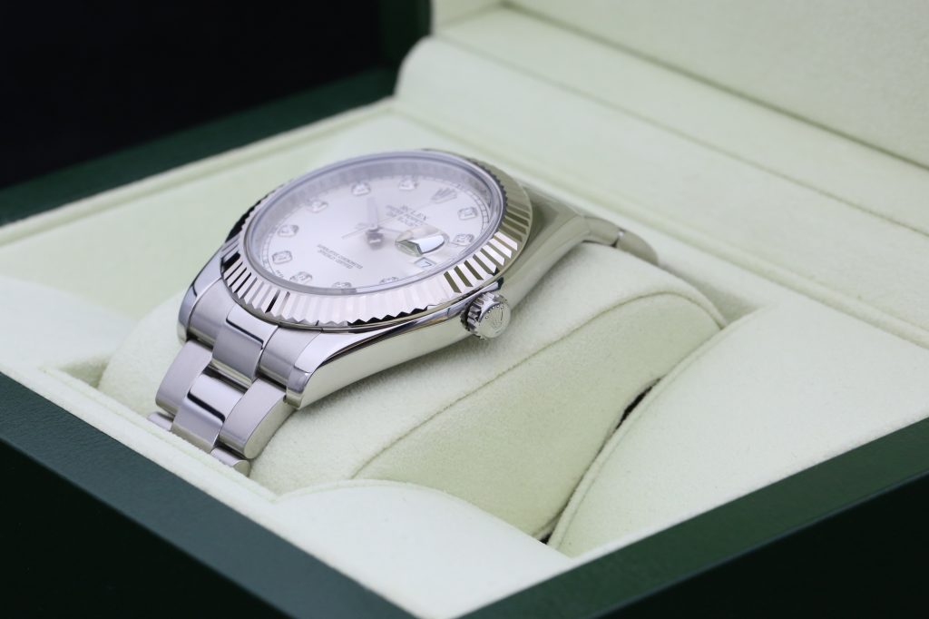 Rolex 116334 Silver Diamond DATEJUST II 41mm 2010