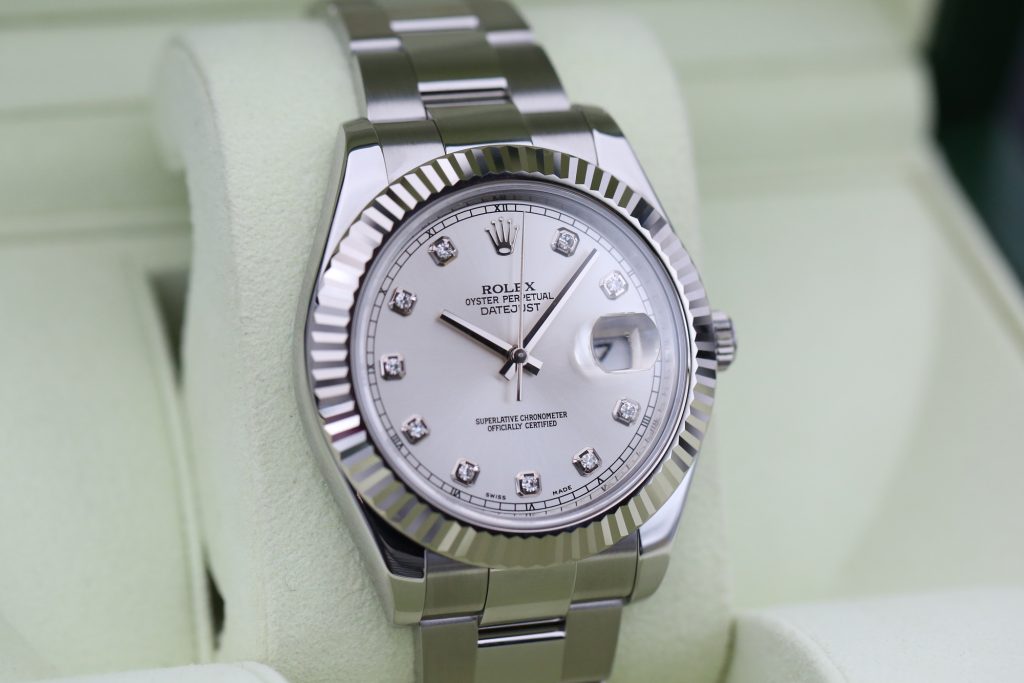 Rolex 116334 Silver Diamond DATEJUST II 41mm 2010