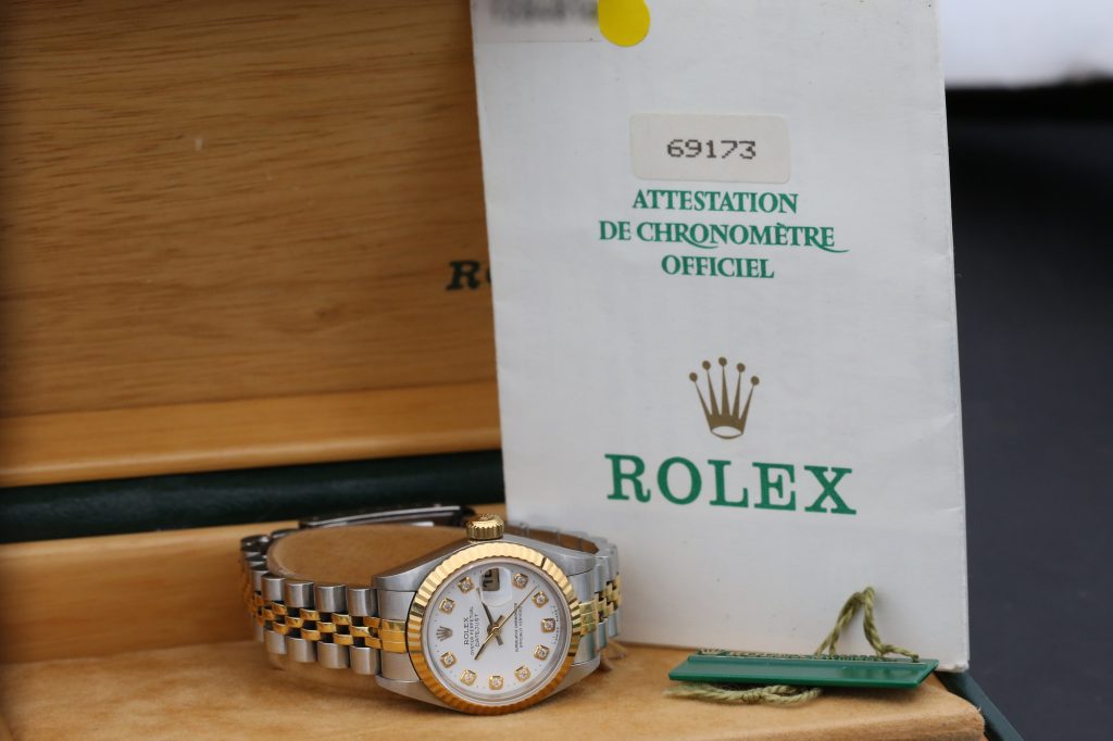 Rolex 69173 White  Diamond DATEJUST 26mm 1997