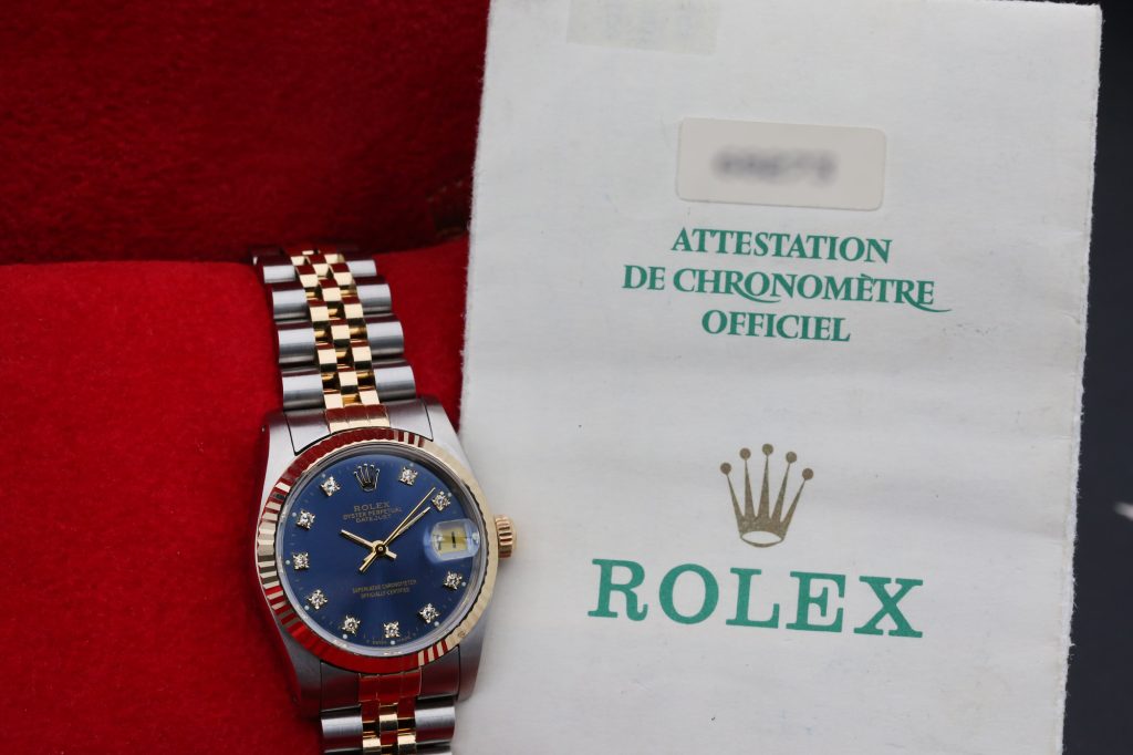 Rolex 68273 Blue Diamond DATEJUST 31mm 1989