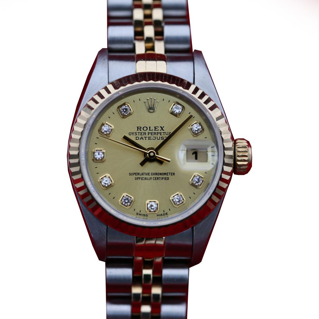 Rolex 69173 Champagne Diamond Dial DATEJUST 26mm 1995