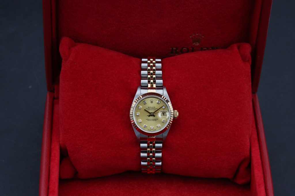 Rolex 69173 Champagne Diamond Dial DATEJUST 26mm 1995