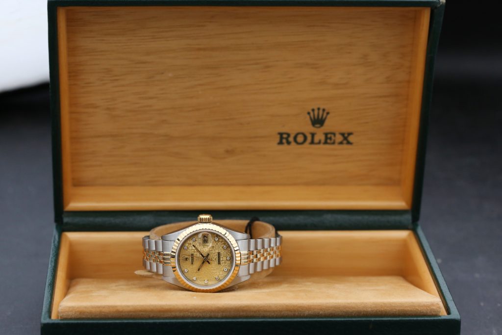 Rolex 69173 Anniversary Champagne Diamond DATEJUST 26mm 1989