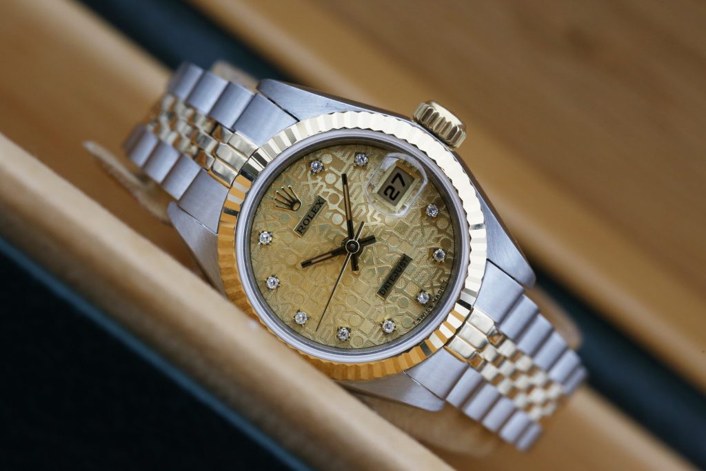 Rolex 69173 Anniversary Champagne Diamond DATEJUST 26mm 1989