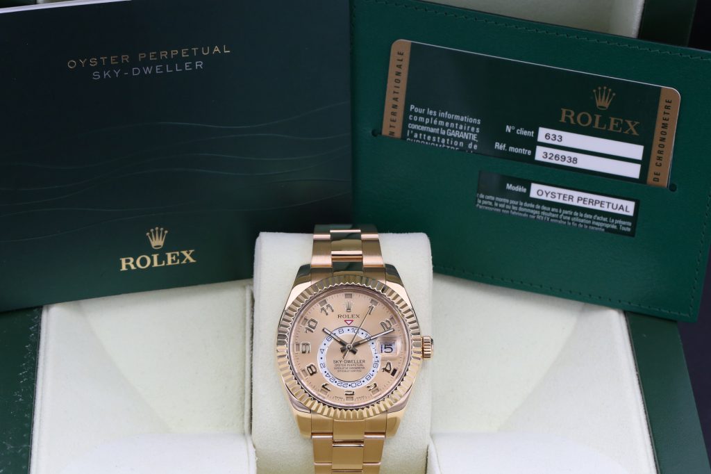 Rolex 326938 Champagne SKY-DWELLER 42mm 2013