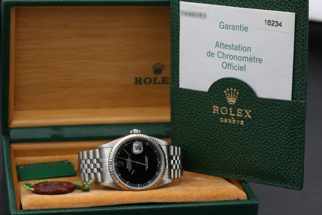 Rolex 16234 Black DATEJUST 36mm 2001
