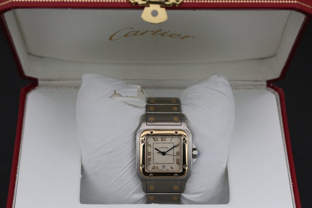 Cartier 187901 White SANTOS GALBEE 29mm