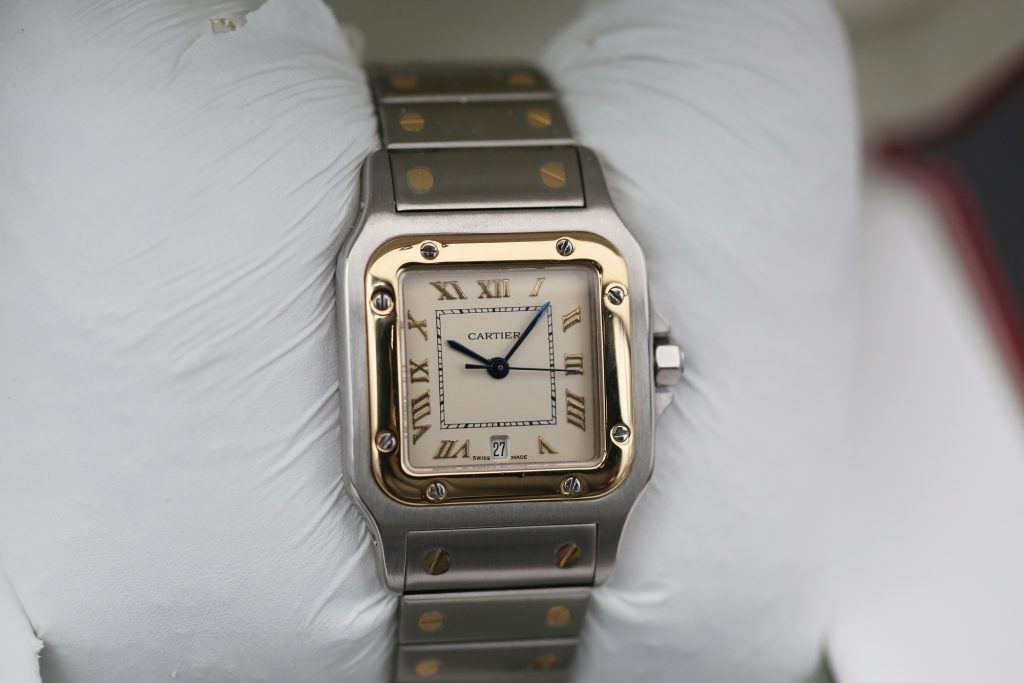 Cartier 187901 White SANTOS GALBEE 29mm