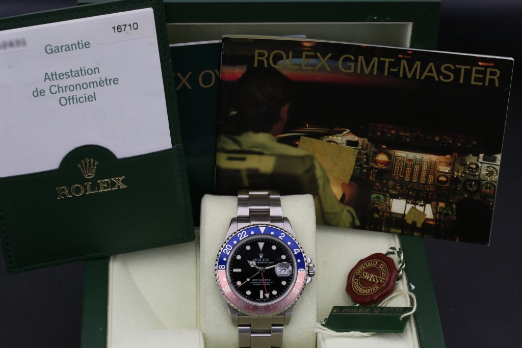 Rolex 16710 Black GMT MASTER II 40mm 2005 Pepsi