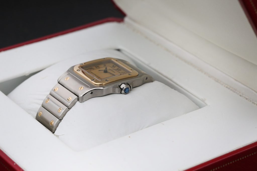 Cartier 187901 Champagne SANTOS GALBEE 29mm