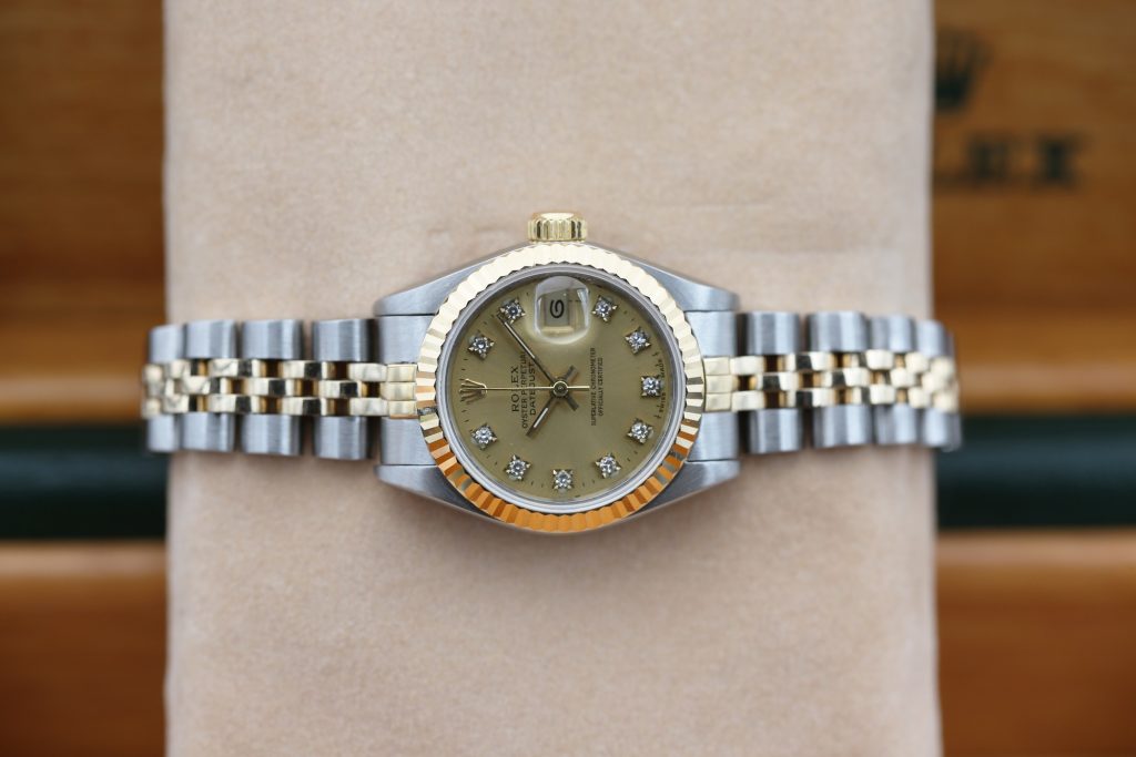 Rolex 69173 Champagne Diamond DATEJUST 26mm 1993