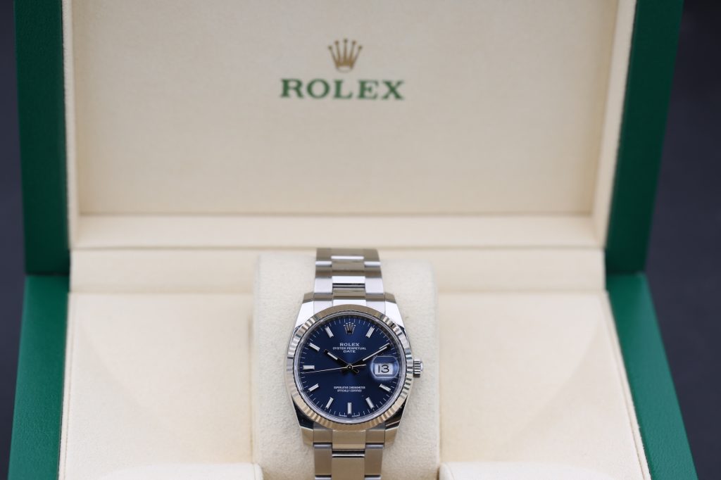Rolex 115234 Blue OYSTER PERPETUAL DATE 34mm 2019