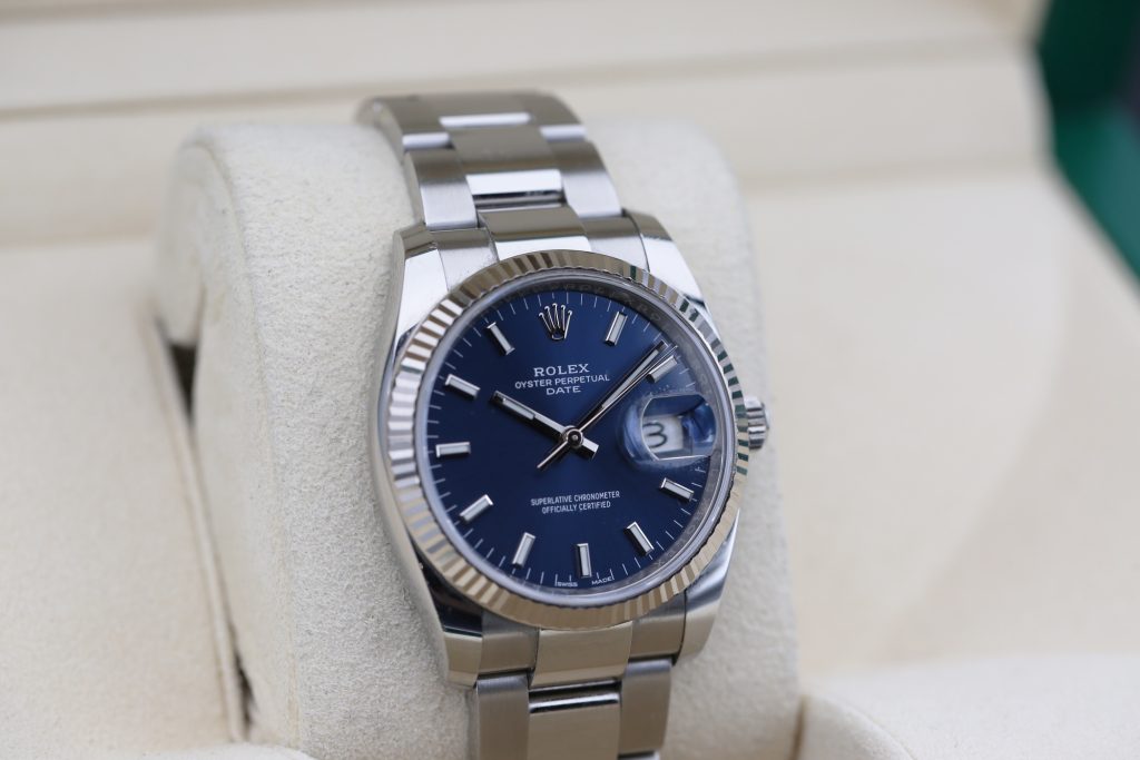 Rolex 115234 Blue OYSTER PERPETUAL DATE 34mm 2019