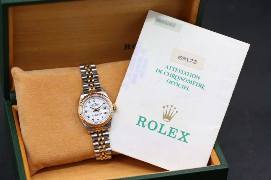 Rolex 69173 White Roman DATEJUST 26mm 1988