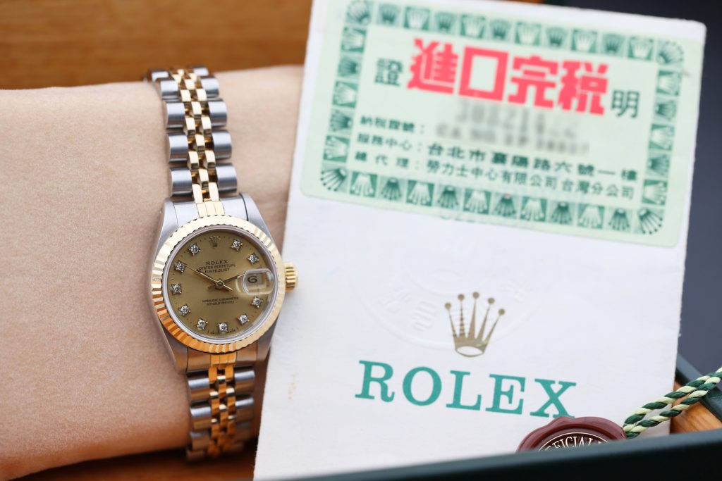 Rolex 69173 Champagne Diamond DATEJUST 26mm 1993