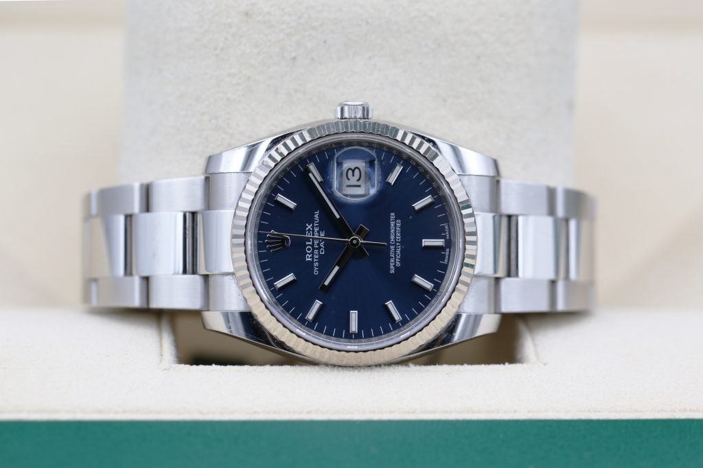 Rolex 115234 Blue OYSTER PERPETUAL DATE 34mm 2019
