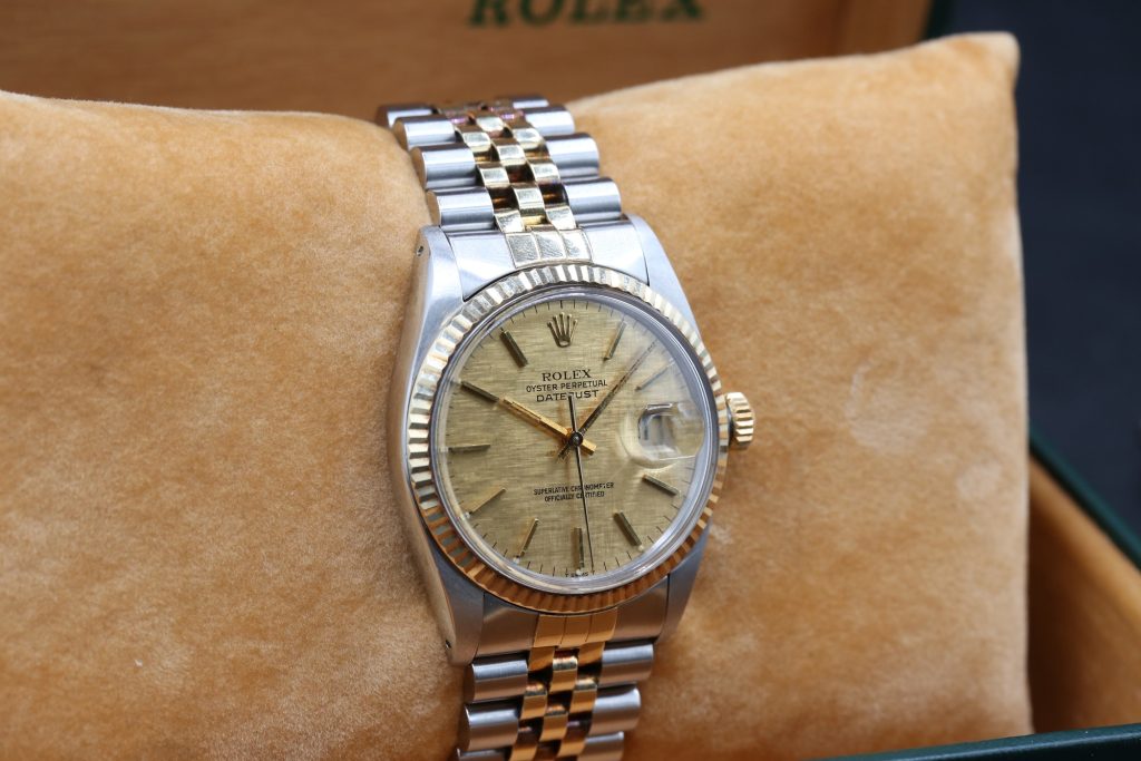 Rolex 16013 Champagne Linen DATEJUST 36mm 1981