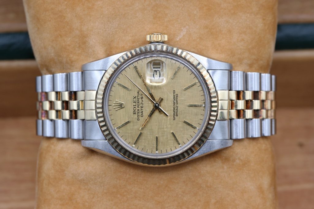 Rolex 16013 Champagne Linen DATEJUST 36mm 1981